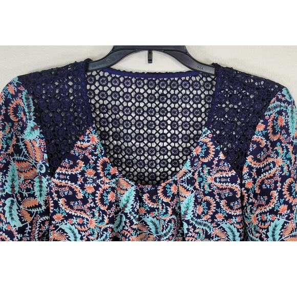 Sequin Hearts Dress Womens Small Midi Boho Cottage Core Peasant Whimsical Dress - Picture 3 of 7